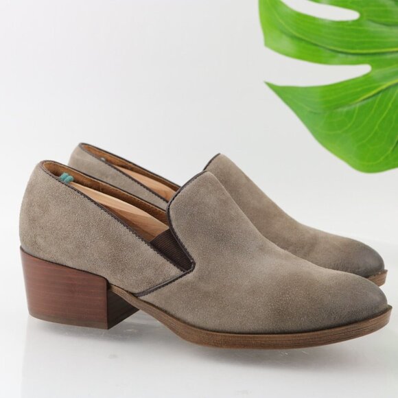 Sofft Women's Velina Boot Size 8.5 Gray Taupe Suede Shootie Ankle Pump Low Heel - Picture 1 of 12